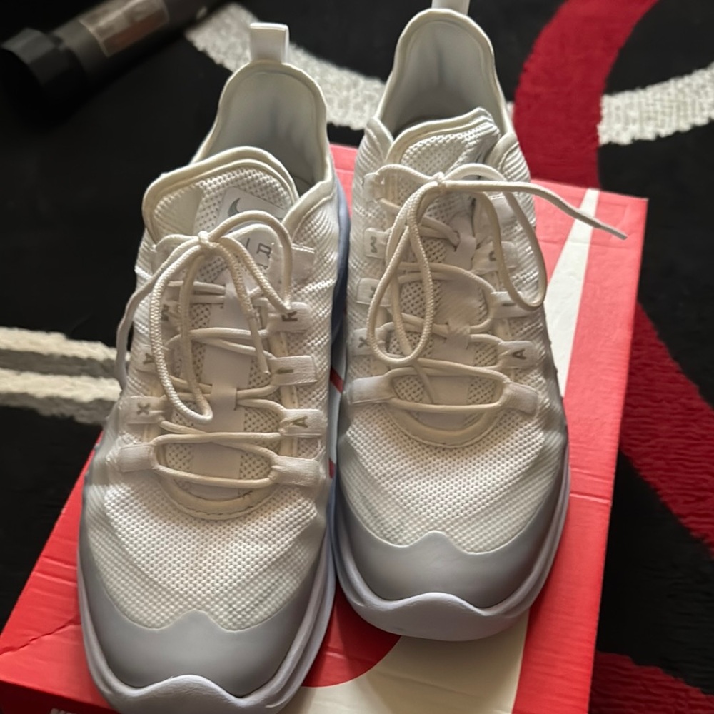 Nike White and Gray Sneakers with Streamlined Design